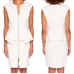 Ted Baker peplum ivory dress